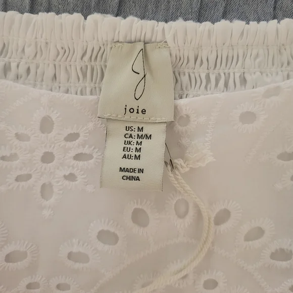 Women's white Joie crop top - Picture 7 of 8